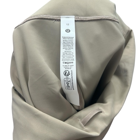 Lululemon Athletica Wunder Train HR Tight 25” Pockets Size 12 Warm Ash Gray NWT - Picture 2 of 5